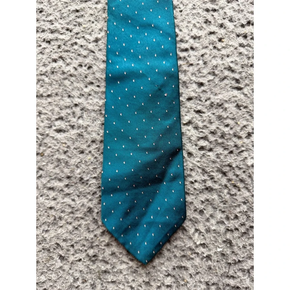 Christian Dior Men's Jacquard 100% Silk Neck Tie Designer Teal 59